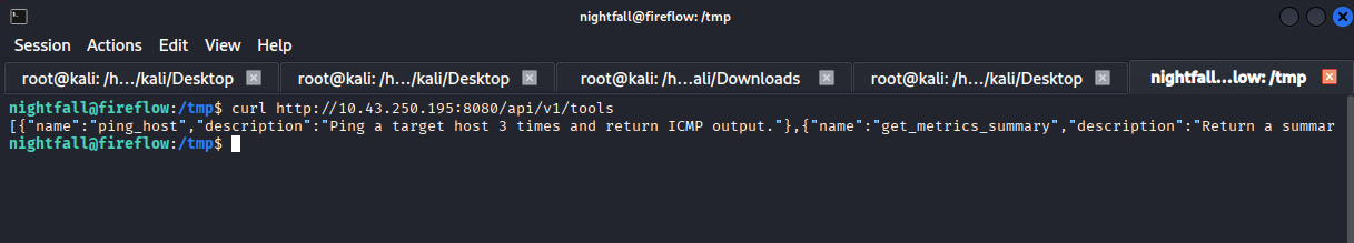 List of MCP tools